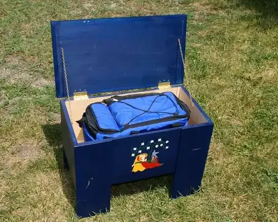 Borsa termica rigida blu per il campeggio